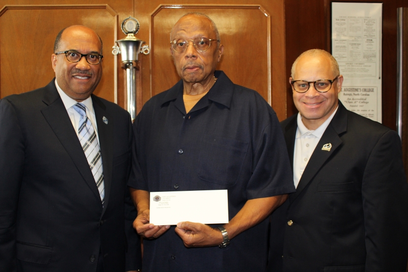 Dr. Everett B. Ward, President, Dr. Ruben Cowart and Dr. Steve E. Hairston, V.P. Institutional Advancement